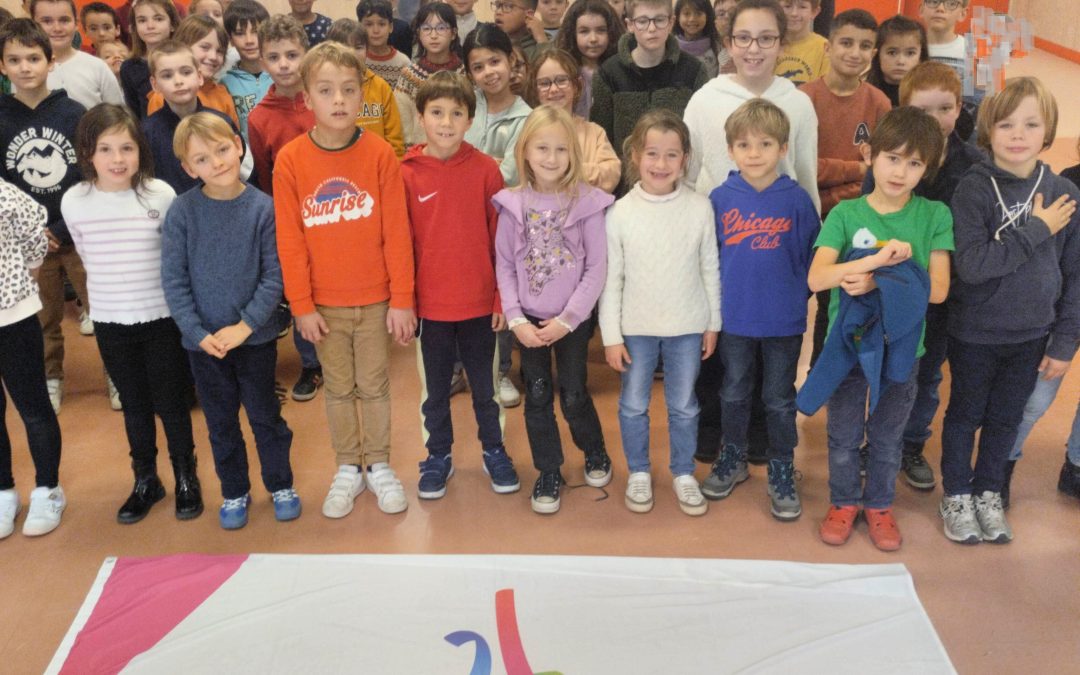 La flamme olympique à l’école